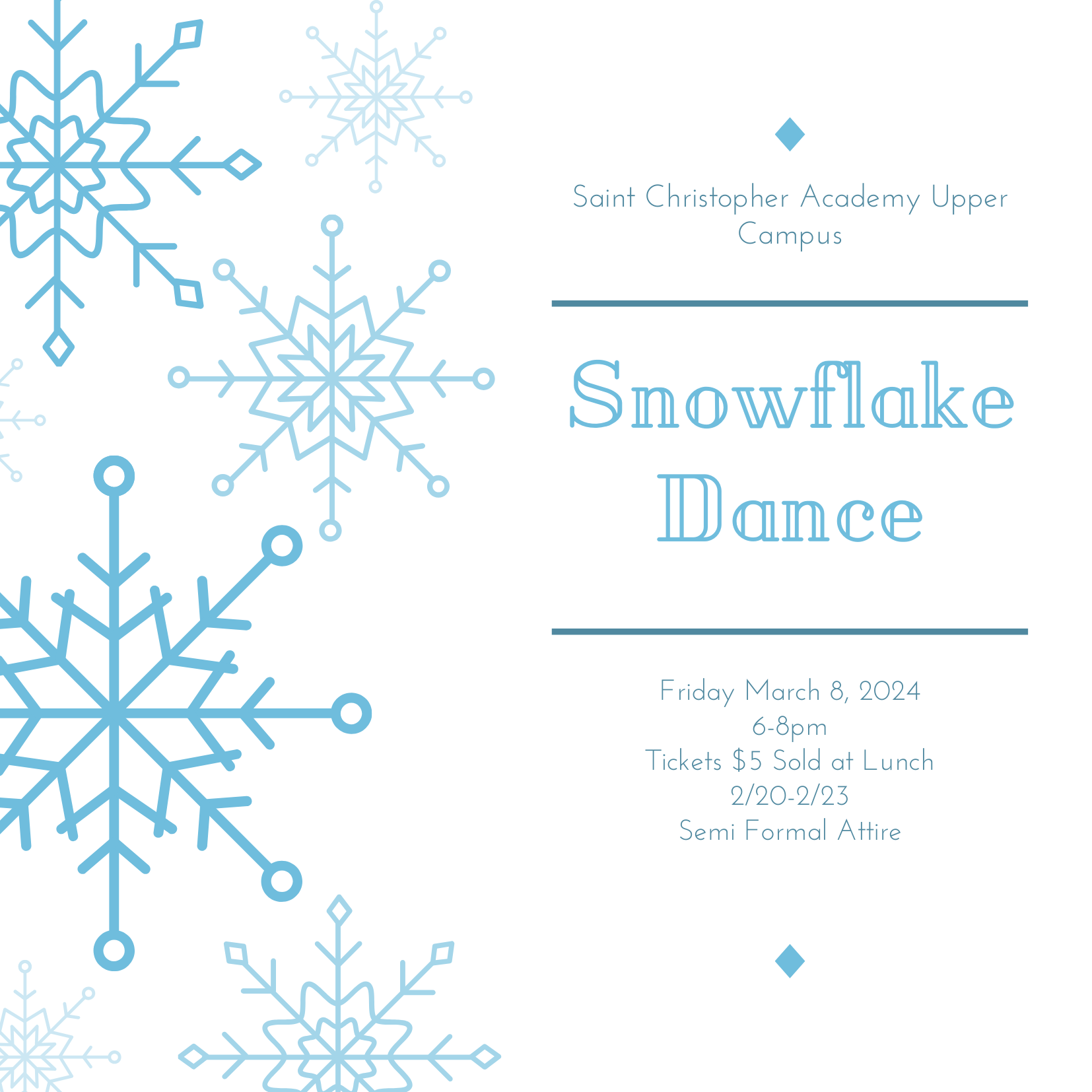 Snowflake Dance Invite 2024
