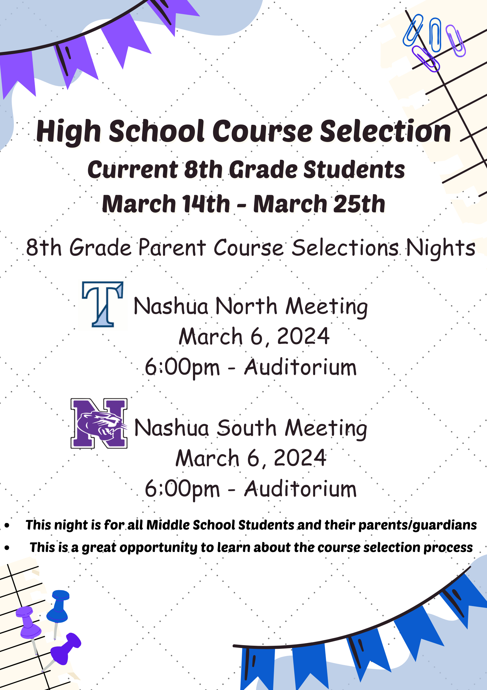 North Course Selection Night